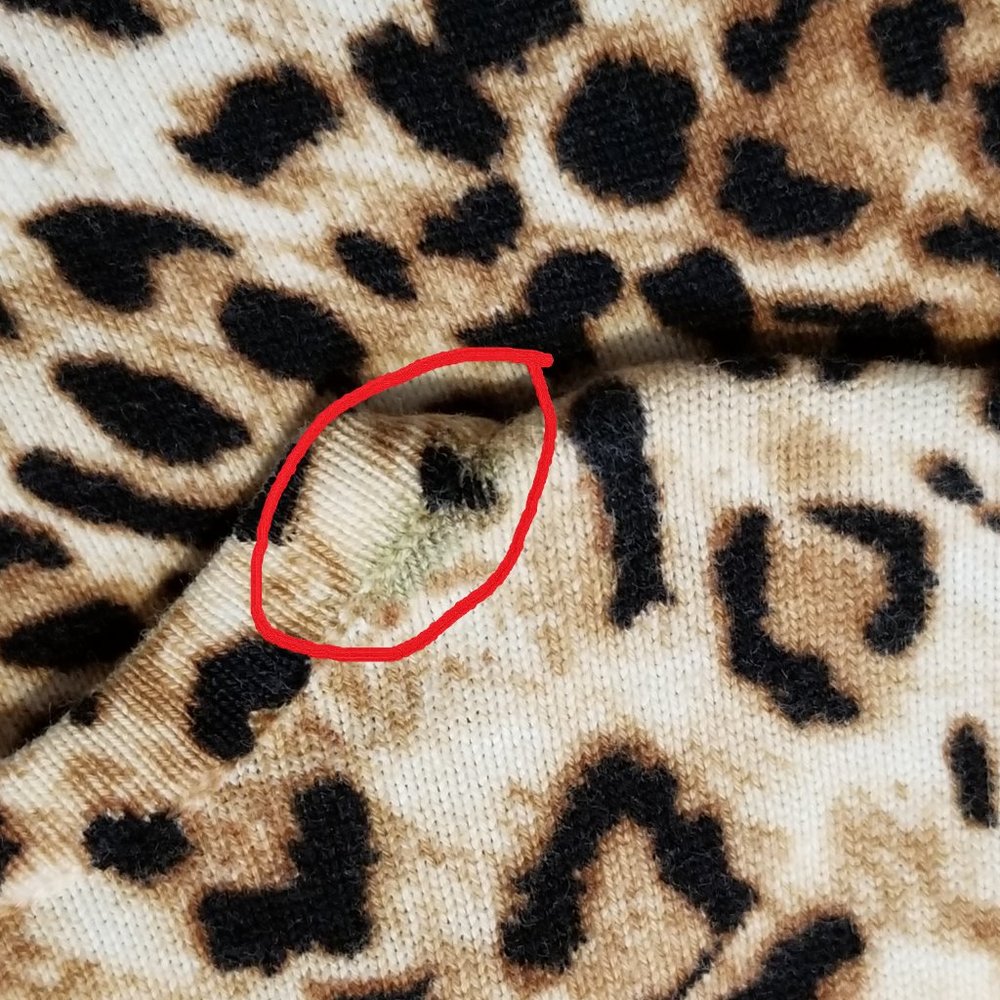 Leopard Print Cardigan Sweater, Size Medium - Picture 6 of 7